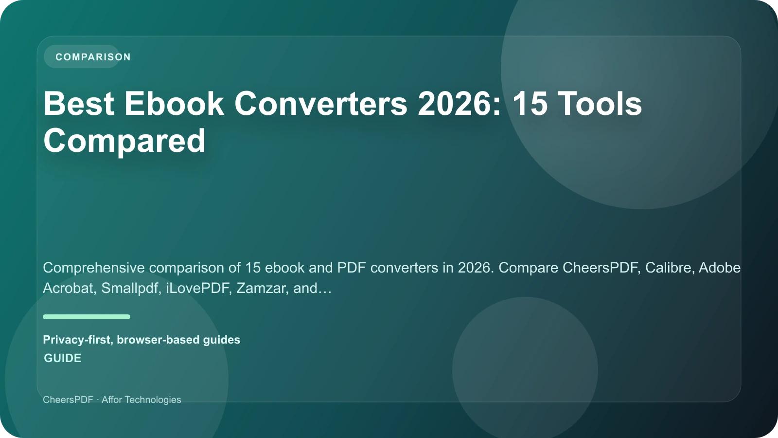 Best Ebook Converters 2026: 15 Tools Compared