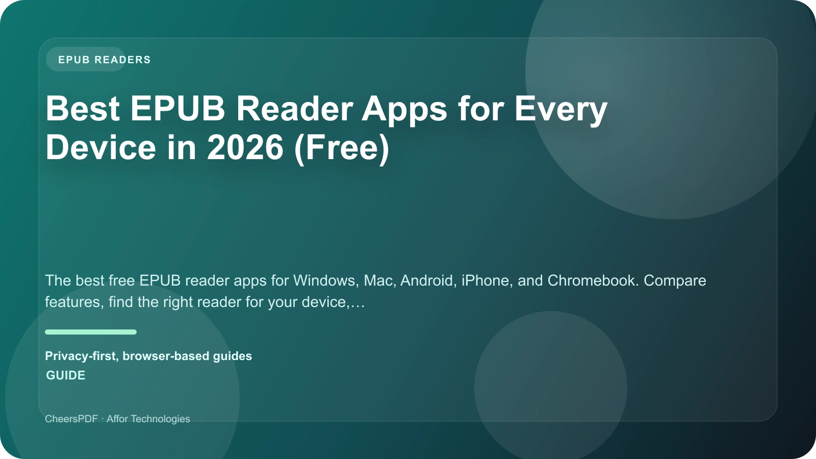 Best EPUB Reader Apps for Every Device in 2026 (Free)