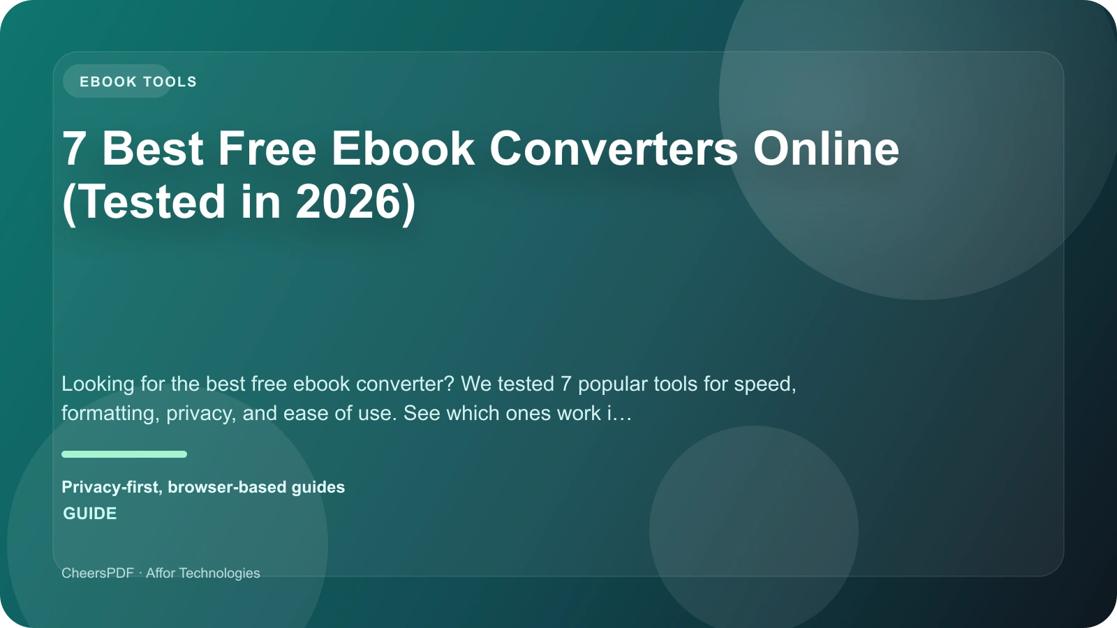 7 Best Free Ebook Converters Online (Tested in 2026)