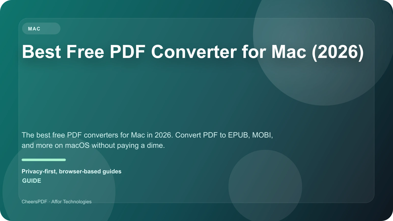 Best Free PDF Converter for Mac (2026)