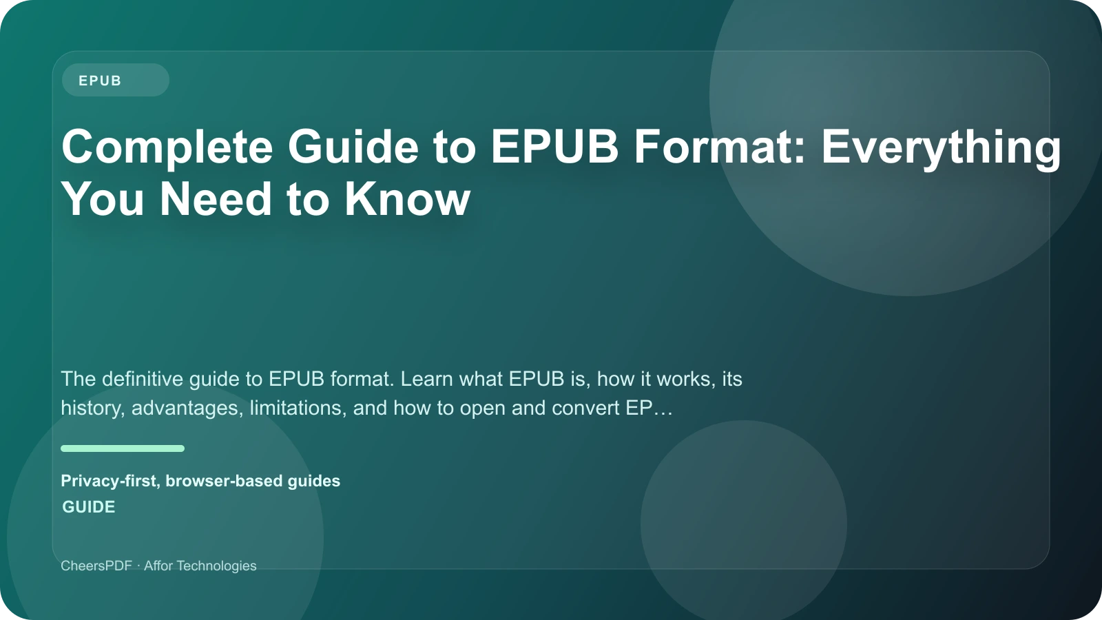 Complete Guide to EPUB Format: Everything You Need to Know