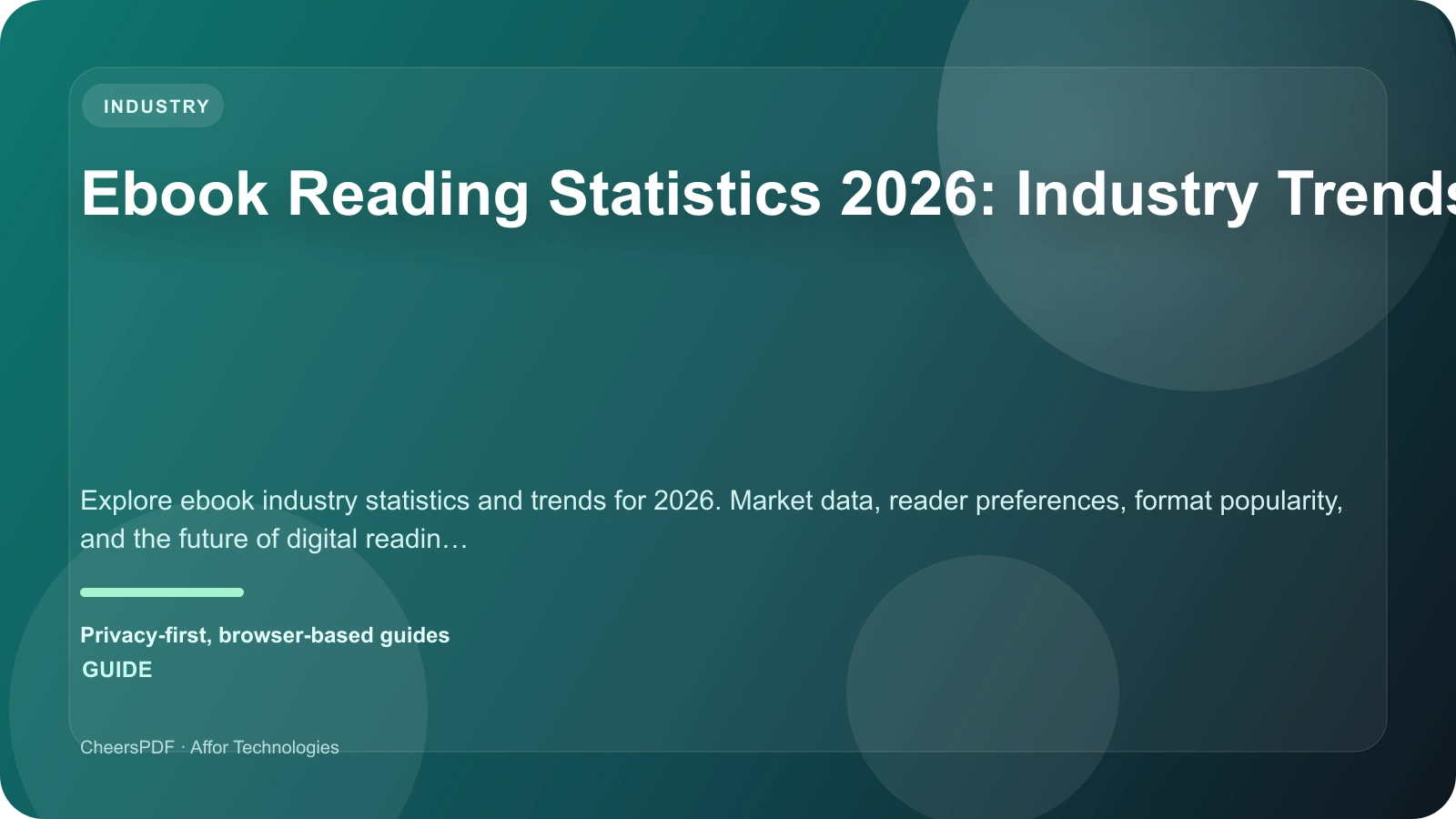 Ebook Reading Statistics 2026: Industry Trends
