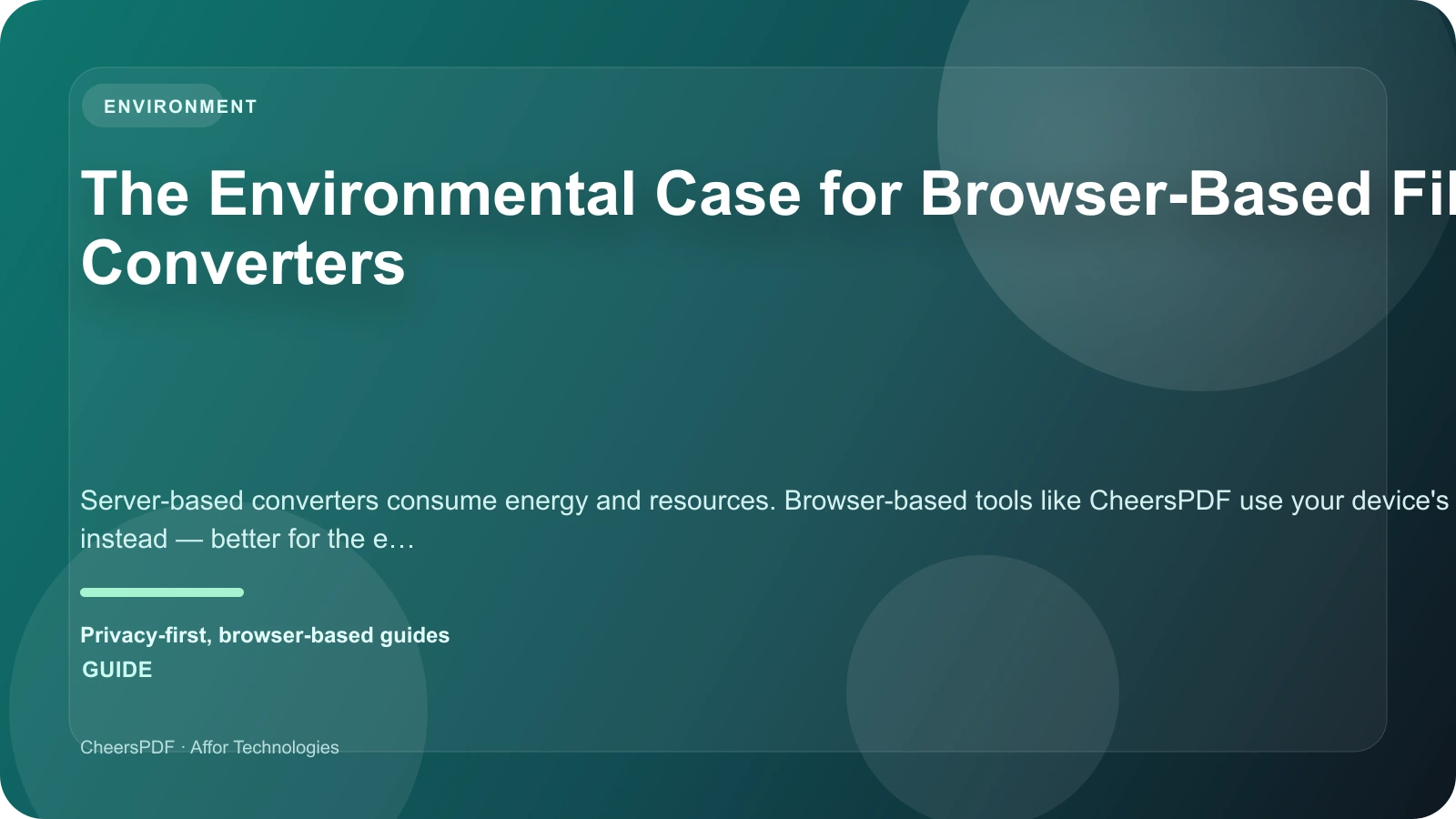 The Environmental Case for Browser-Based File Converters