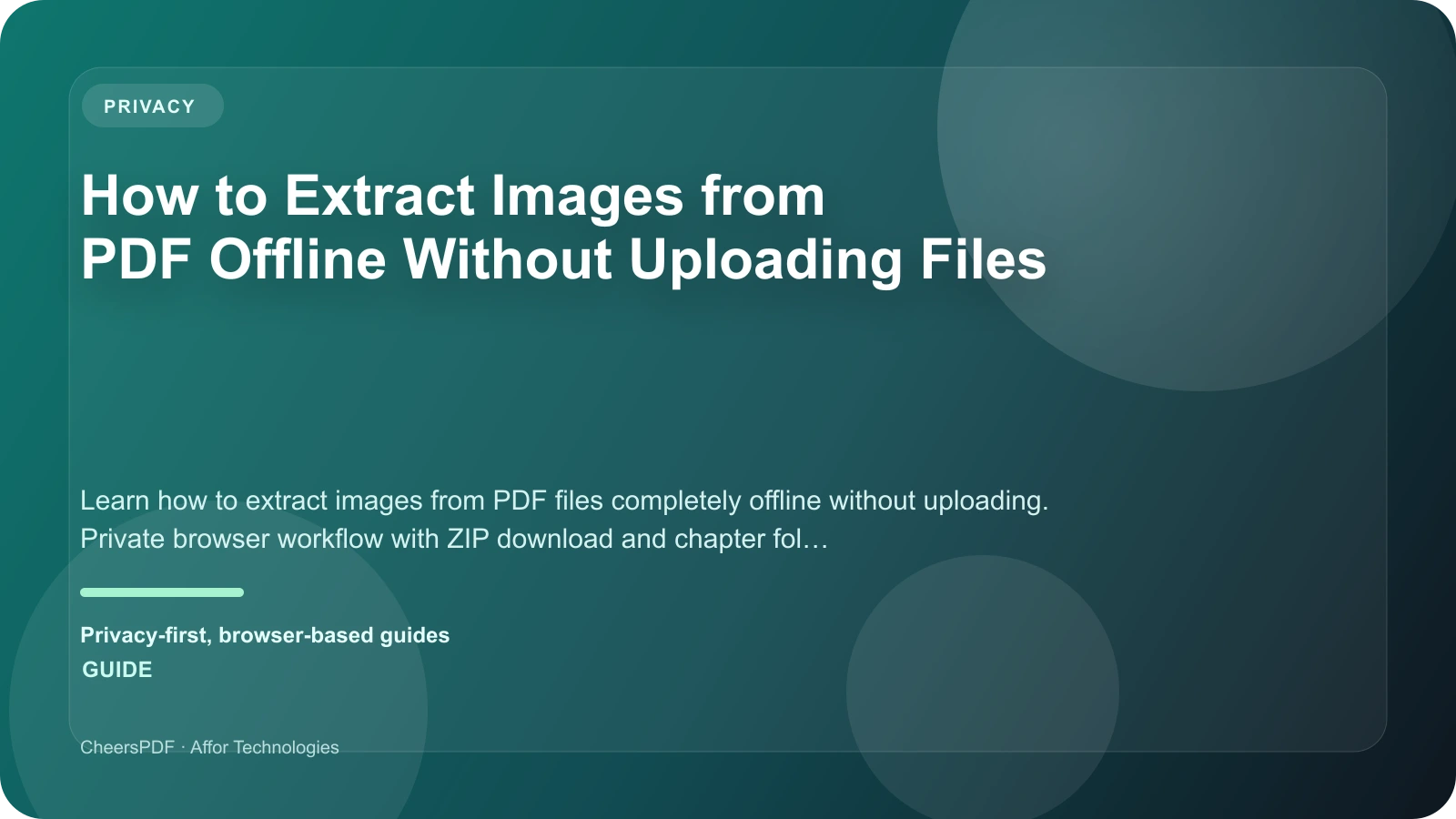 How to Extract Images from PDF Offline Without Uploading Files