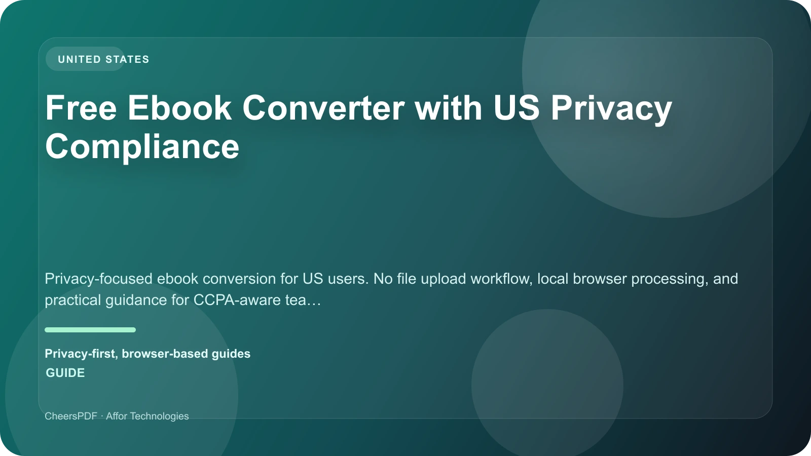 Free Ebook Converter with US Privacy Compliance