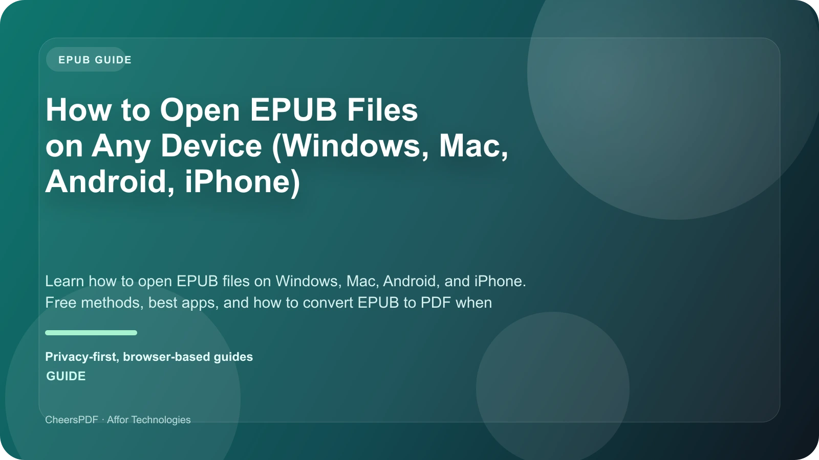 How to Open EPUB Files on Any Device (Windows, Mac, Android, iPhone)