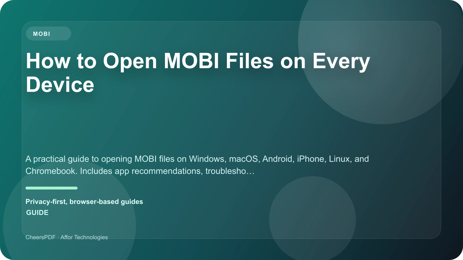 How to Open MOBI Files on Every Device