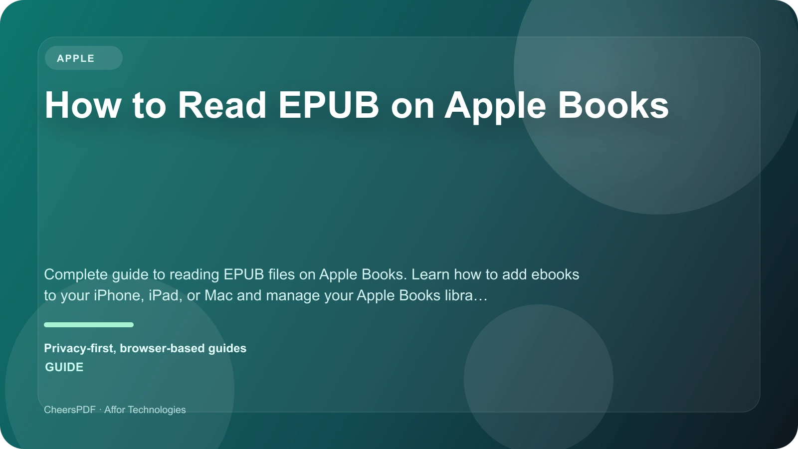 How to Read EPUB on Apple Books