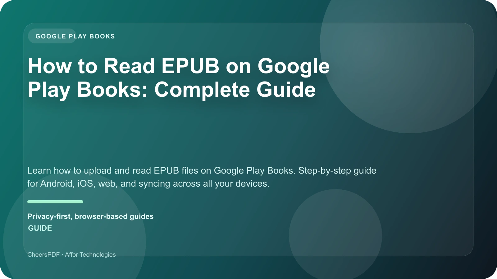 How to Read EPUB on Google Play Books: Complete Guide