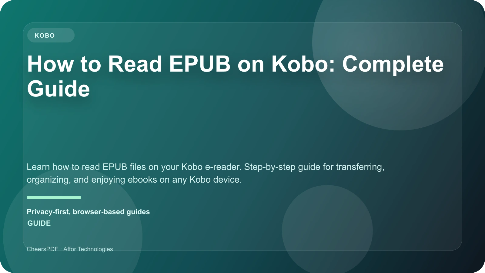 How to Read EPUB on Kobo: Complete Guide