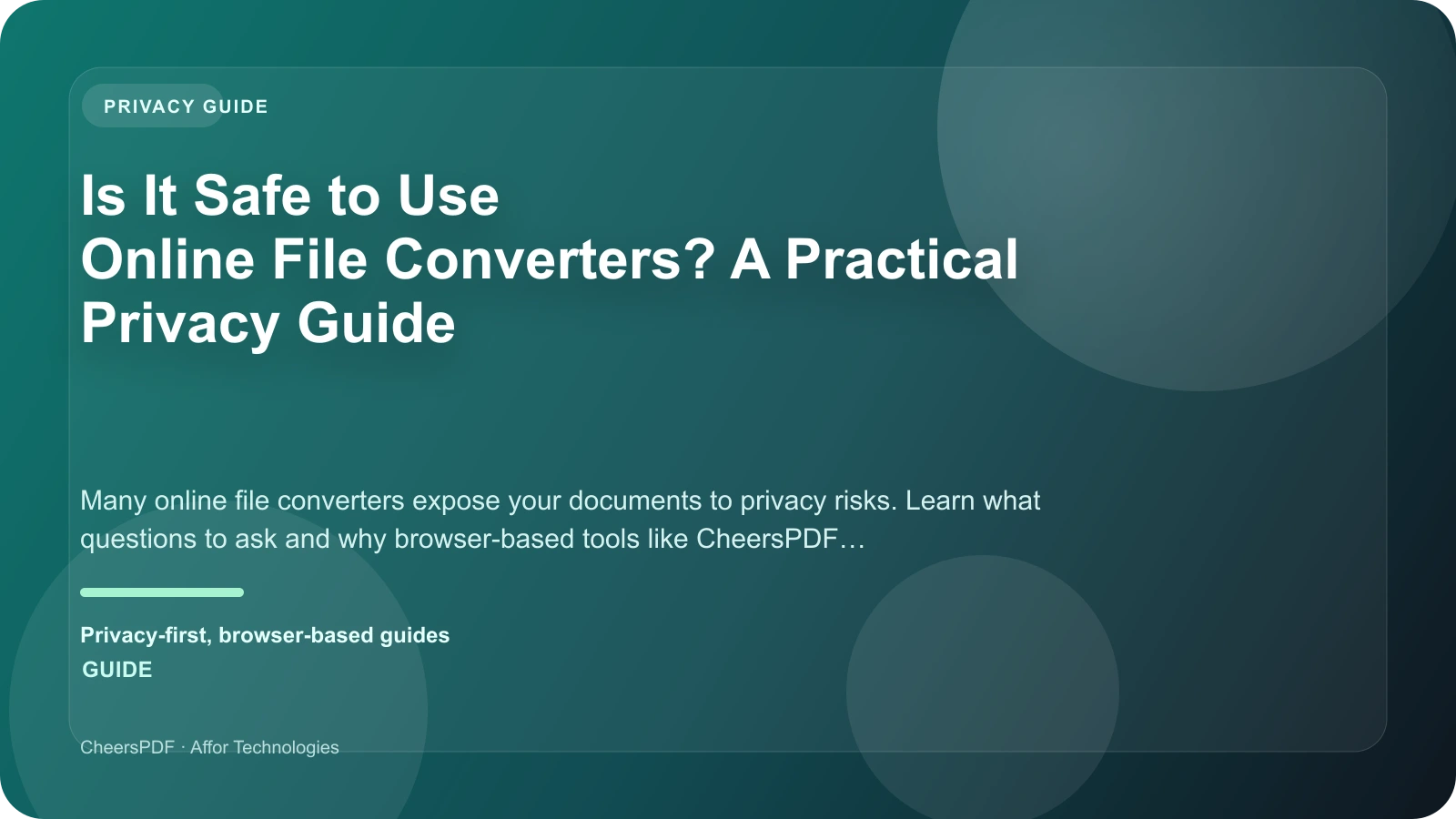 Is It Safe to Use Online File Converters? A Practical Privacy Guide