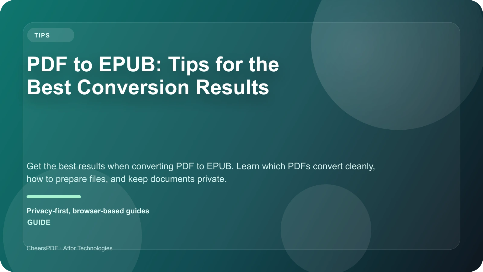 PDF to EPUB: Tips for the Best Conversion Results