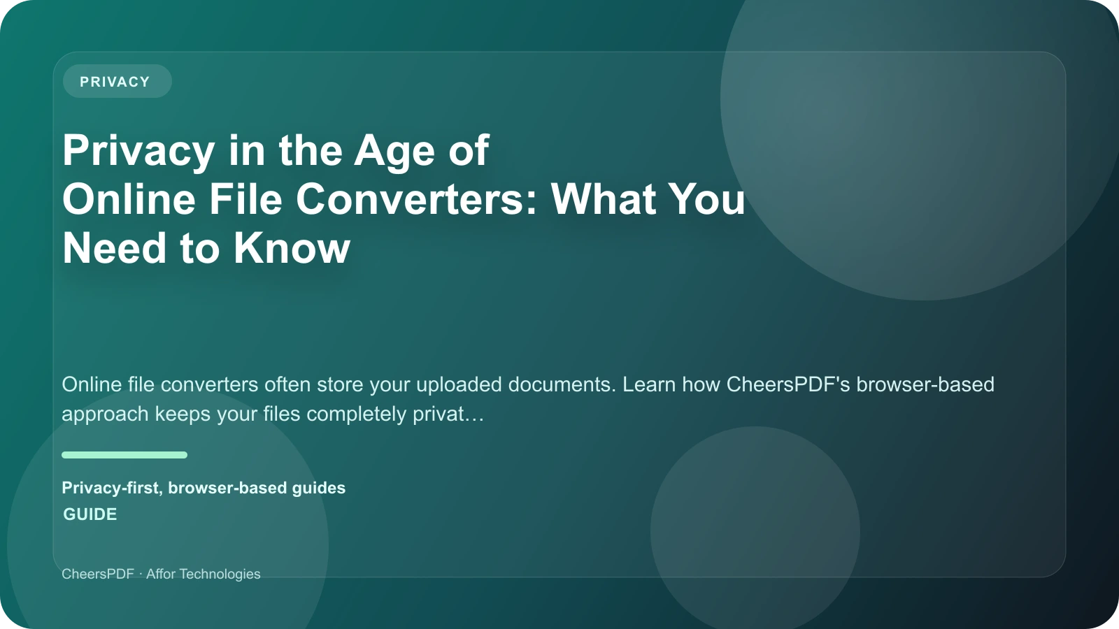 Privacy in the Age of Online File Converters: What You Need to Know