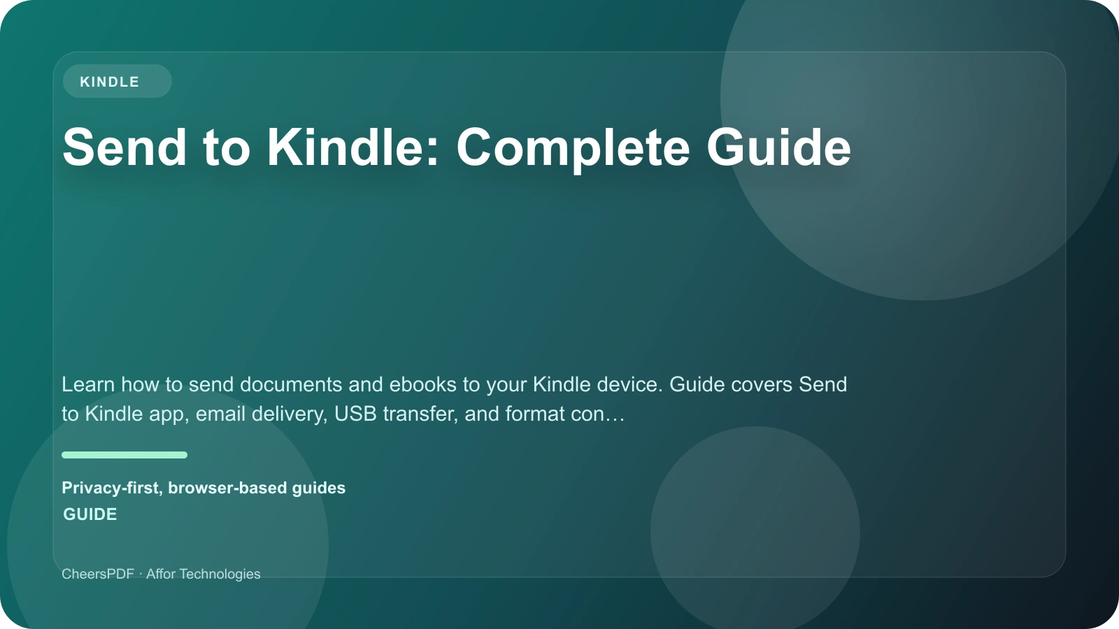 Send to Kindle: Complete Guide
