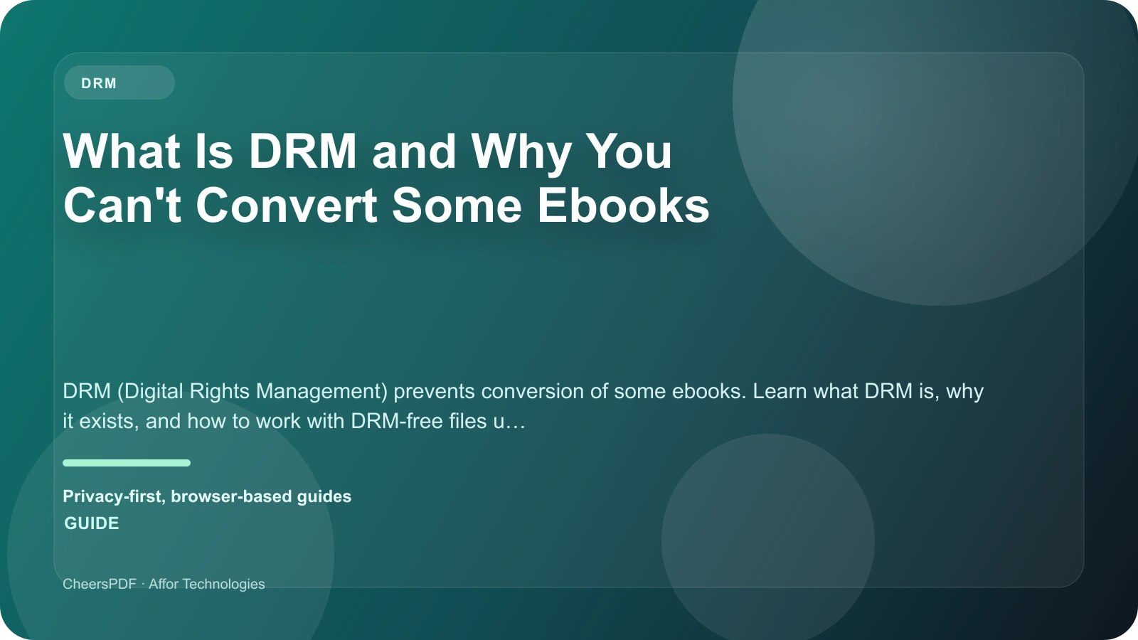 What Is DRM and Why You Can't Convert Some Ebooks