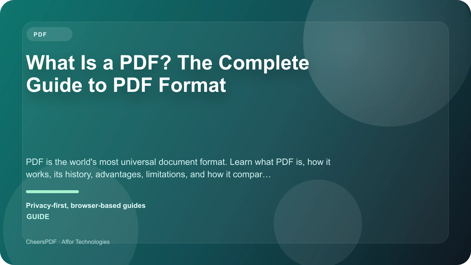 What Is a PDF? The Complete Guide to PDF Format